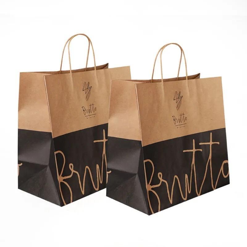 Organic Sustainable Retail Bags - Custom printed kraft paper bags with fun designs for food and beverage brands