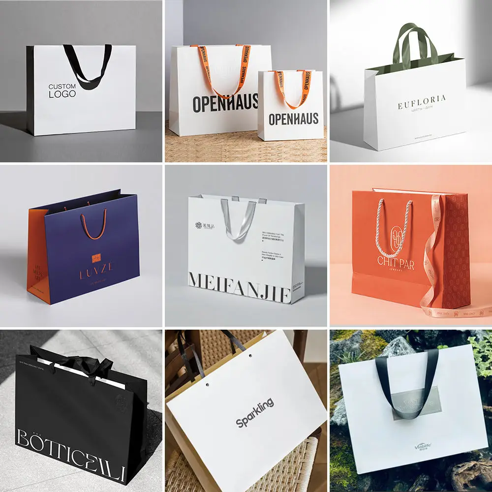 Luxury Mall Shopping Bags - Custom luxury shopping bags gallery, various brands and colors