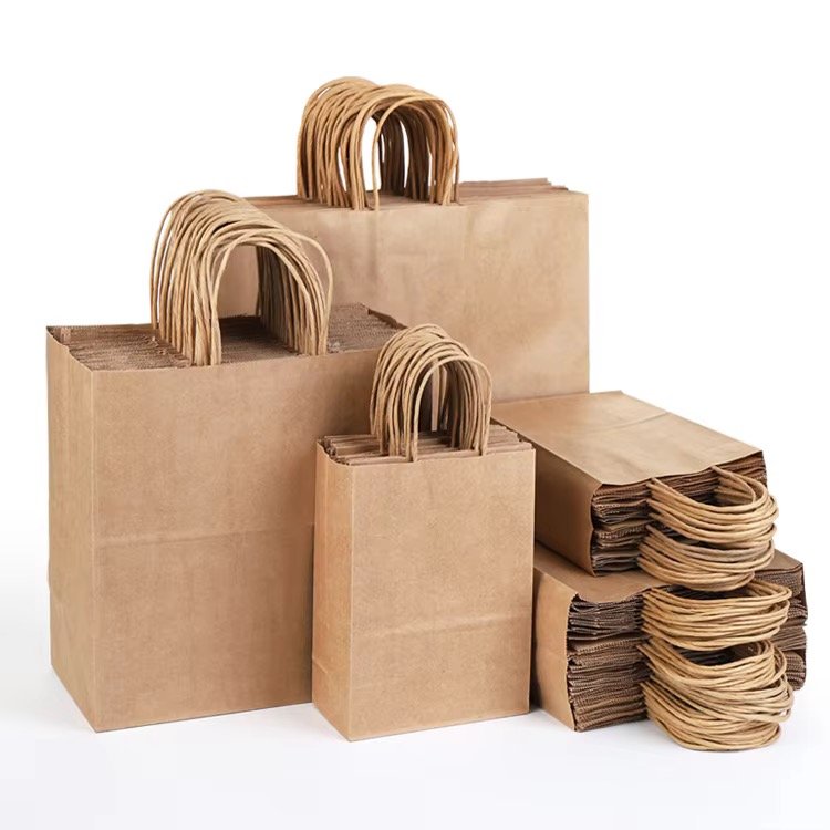 Custom printed kraft paper bags with custom logo printing